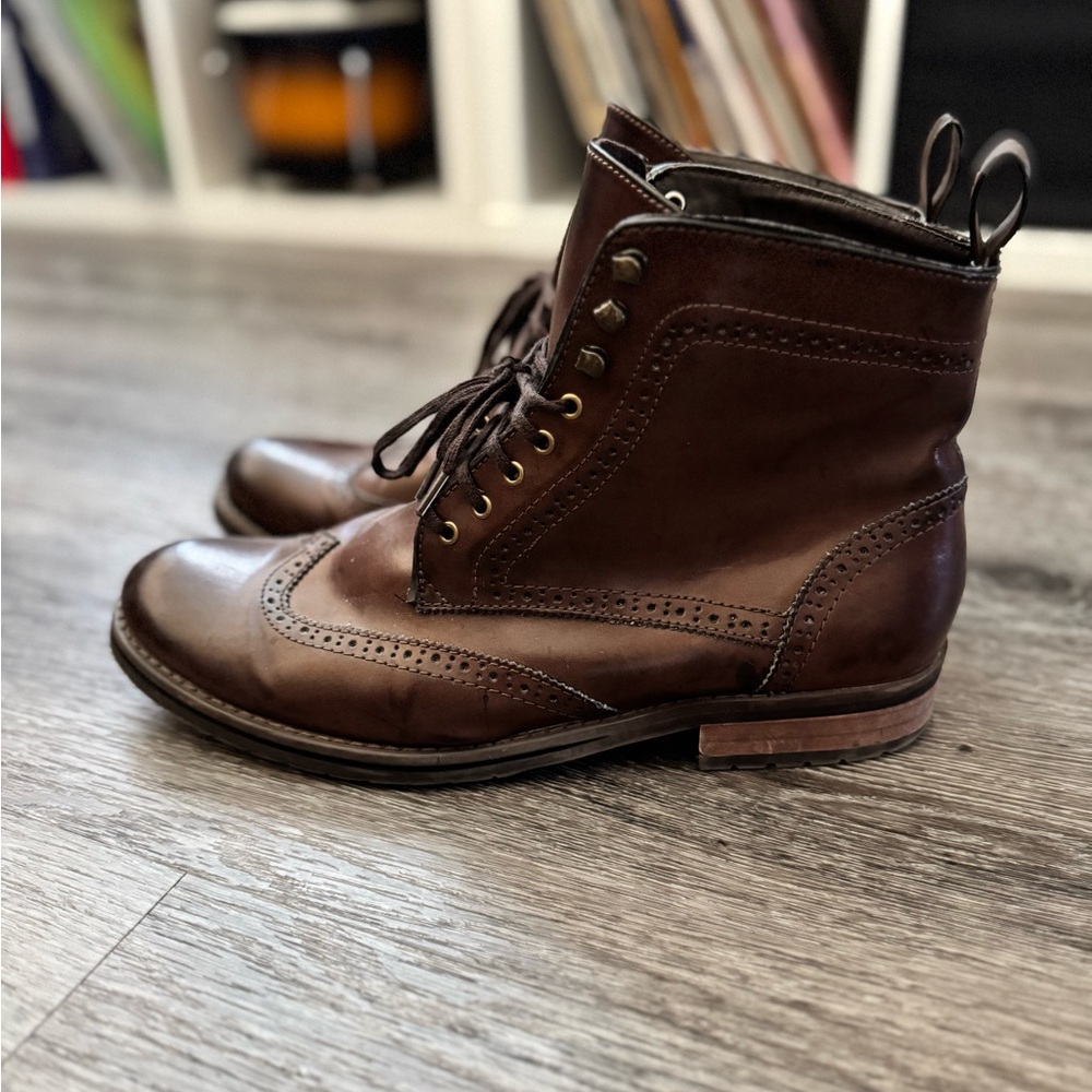 H&M Men's Brown Leather Boots